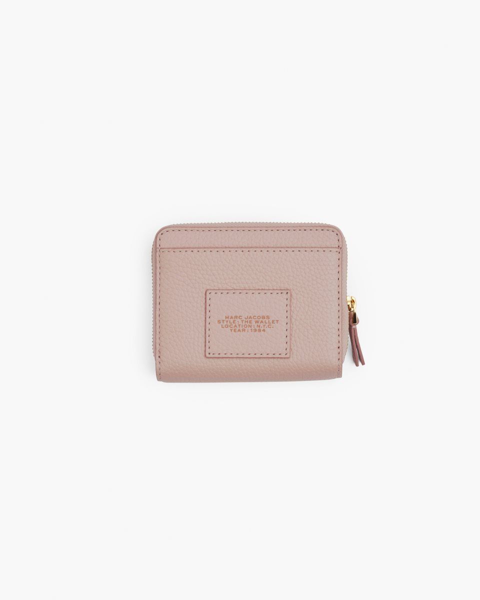 Marc Jacobs The Leather Mini Compact Wallet Rose | 92TRWZGAJ