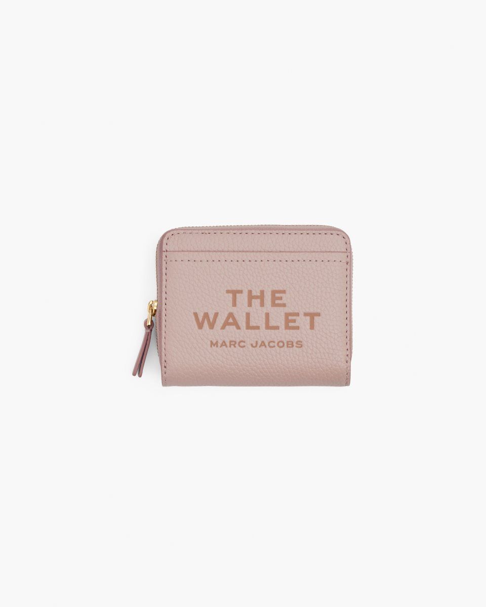 Marc Jacobs The Leather Mini Compact Wallet Rose | 92TRWZGAJ