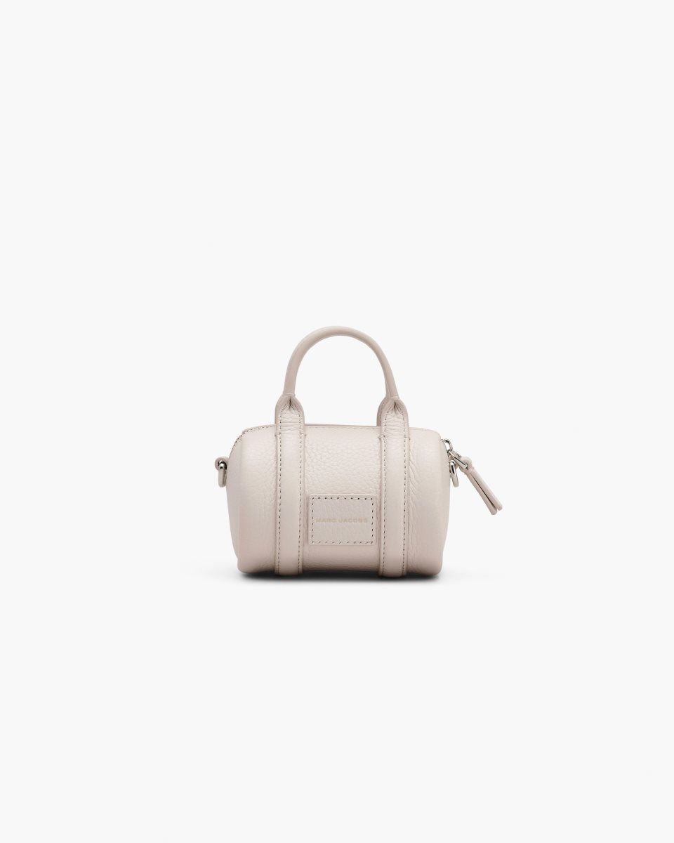 Marc Jacobs The Leather Nano Duffle Crossbody Silver | 28WCBSEAD