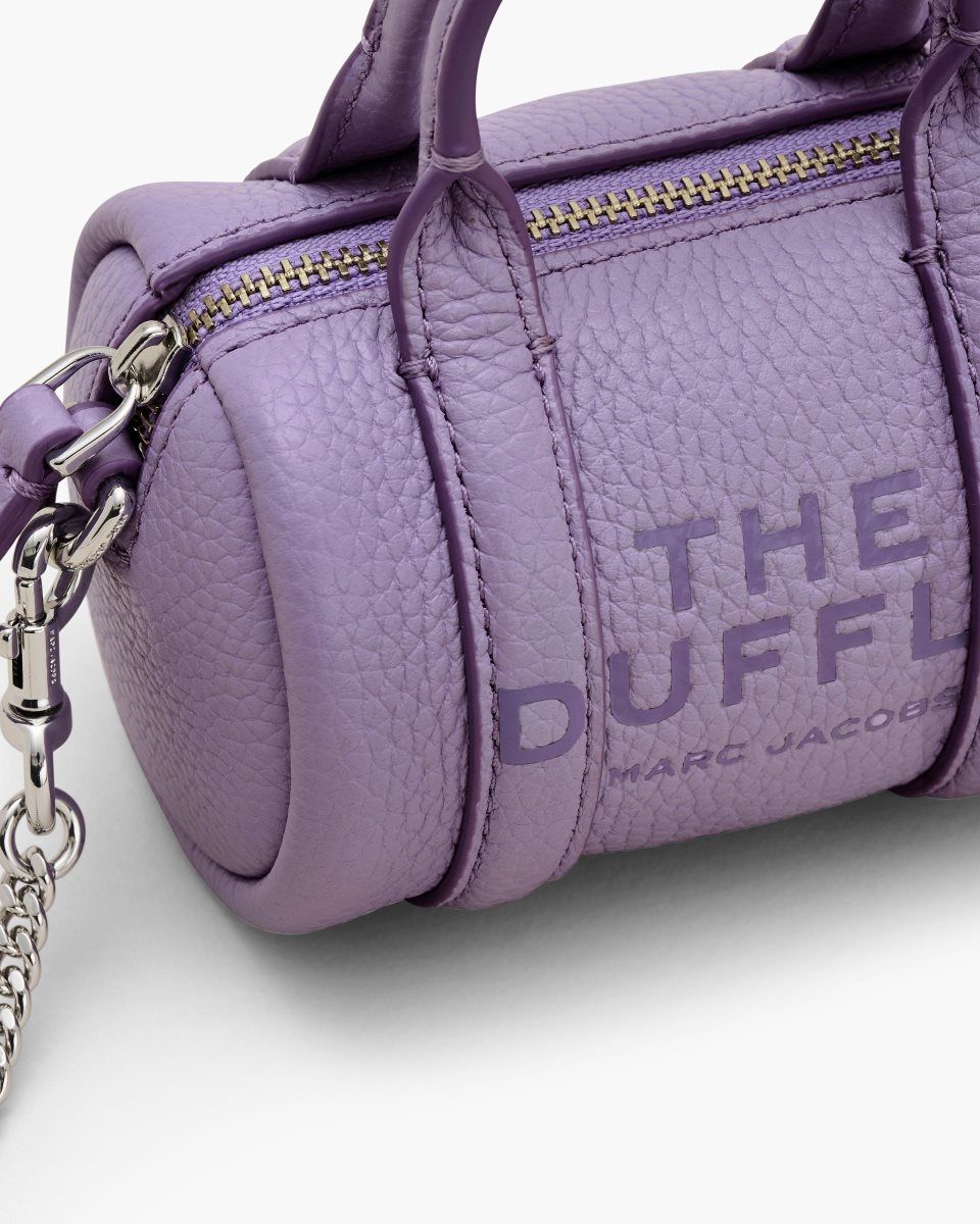 Marc Jacobs The Leather Nano Duffle Crossbody Purple | 91XCVINPZ