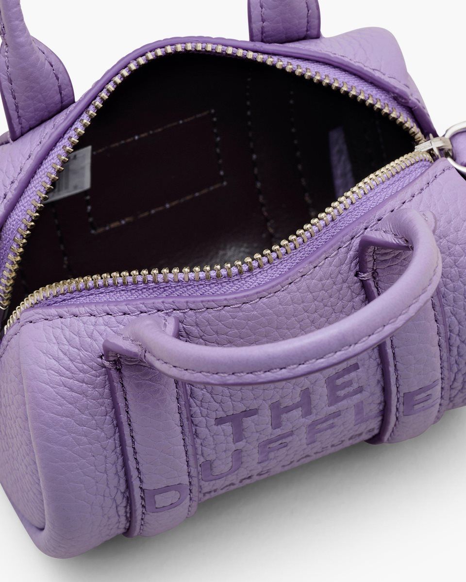 Marc Jacobs The Leather Nano Duffle Crossbody Purple | 91XCVINPZ