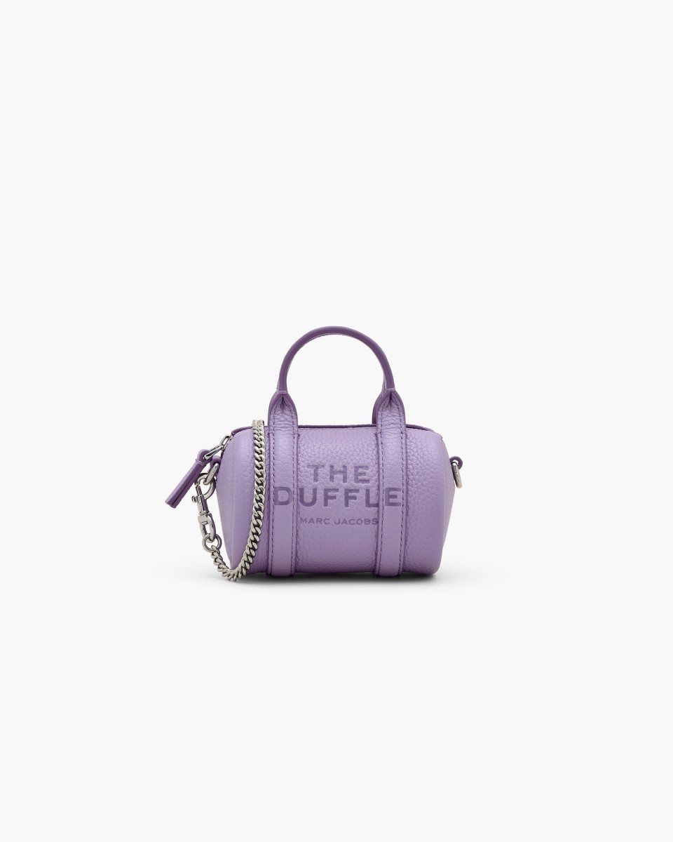 Marc Jacobs The Leather Nano Duffle Crossbody Purple | 91XCVINPZ