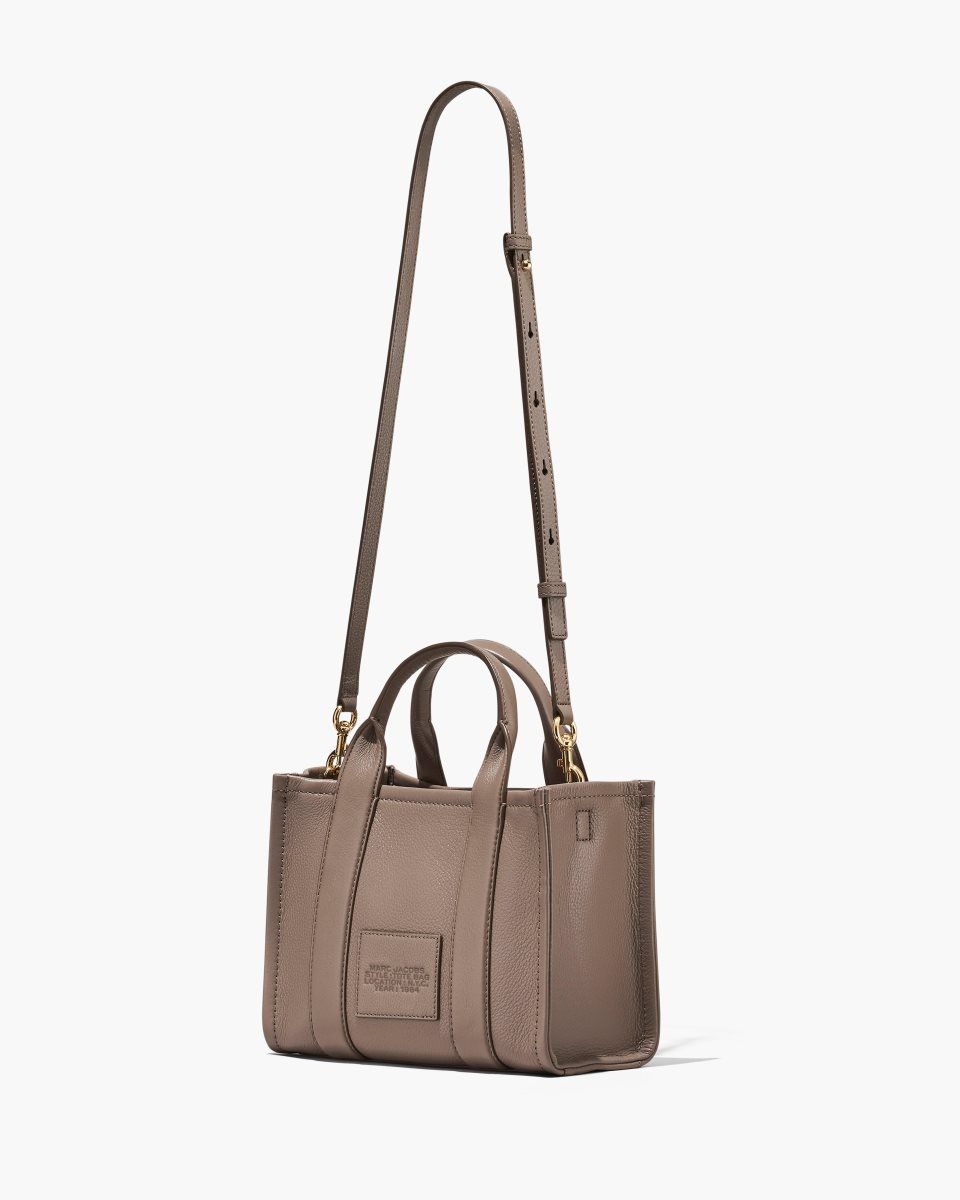 Marc Jacobs The Leather Small Tote Bag Cement | 69FBHXKMQ