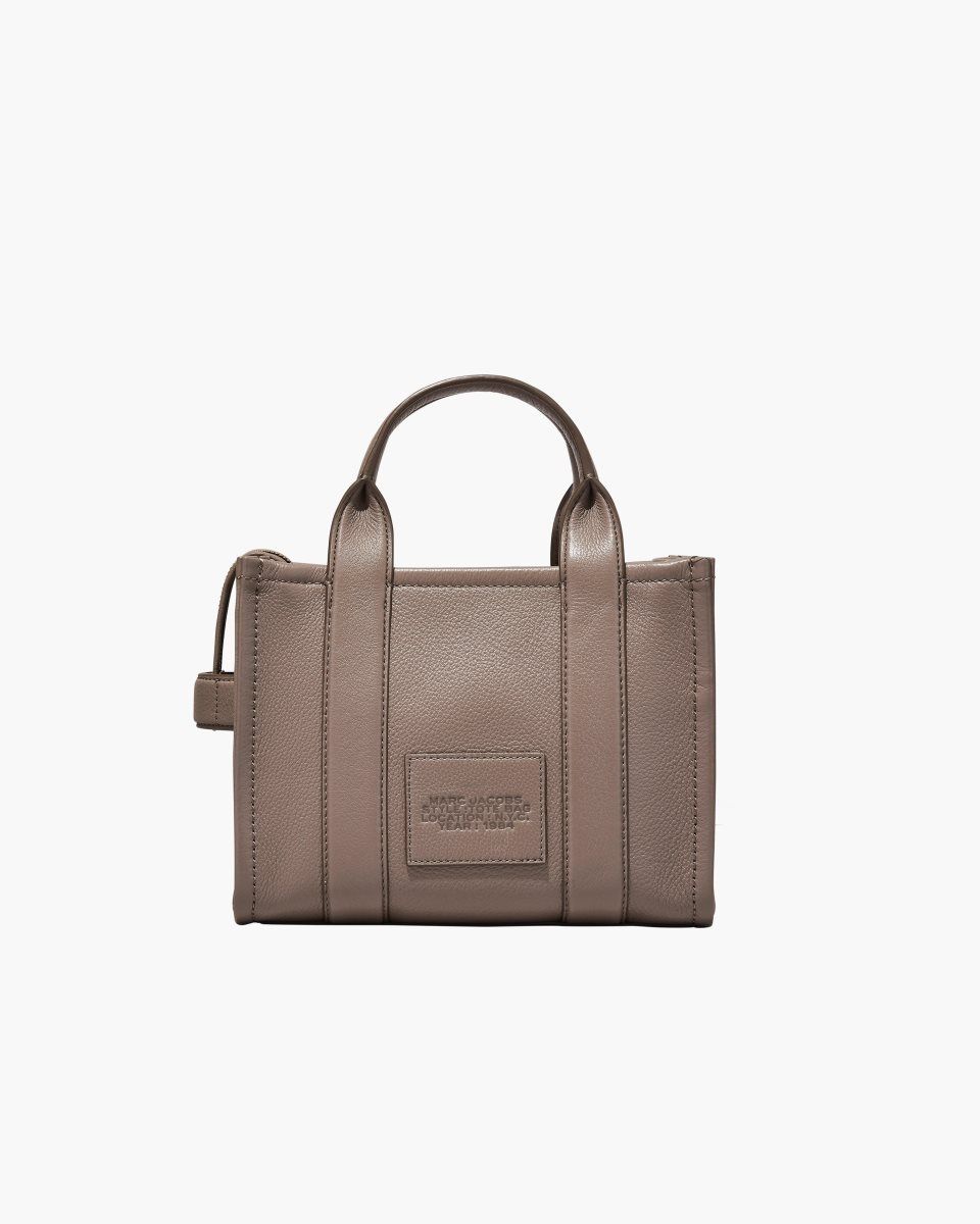 Marc Jacobs The Leather Small Tote Bag Cement | 69FBHXKMQ