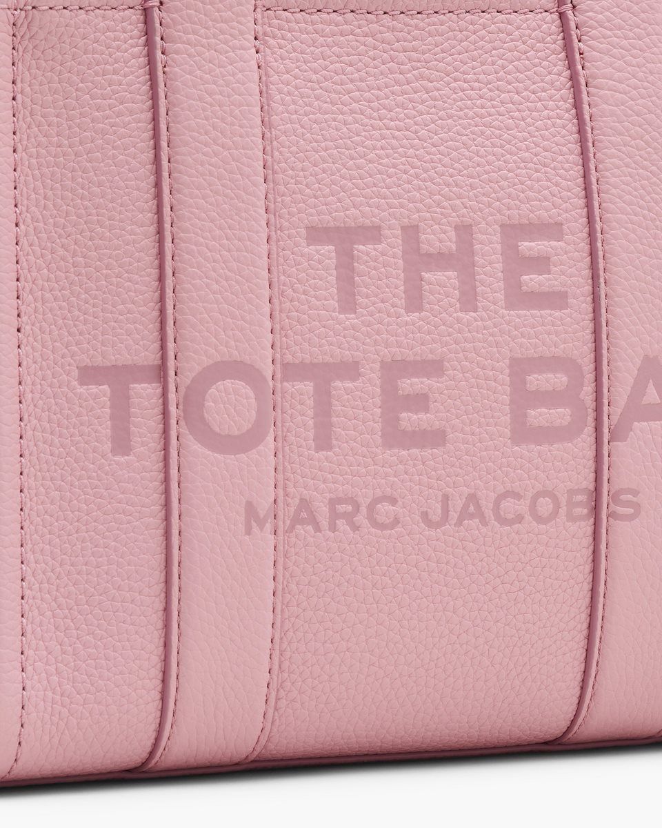 Marc Jacobs The Leather Small Tote Bag Pink | 02OXTAQLI