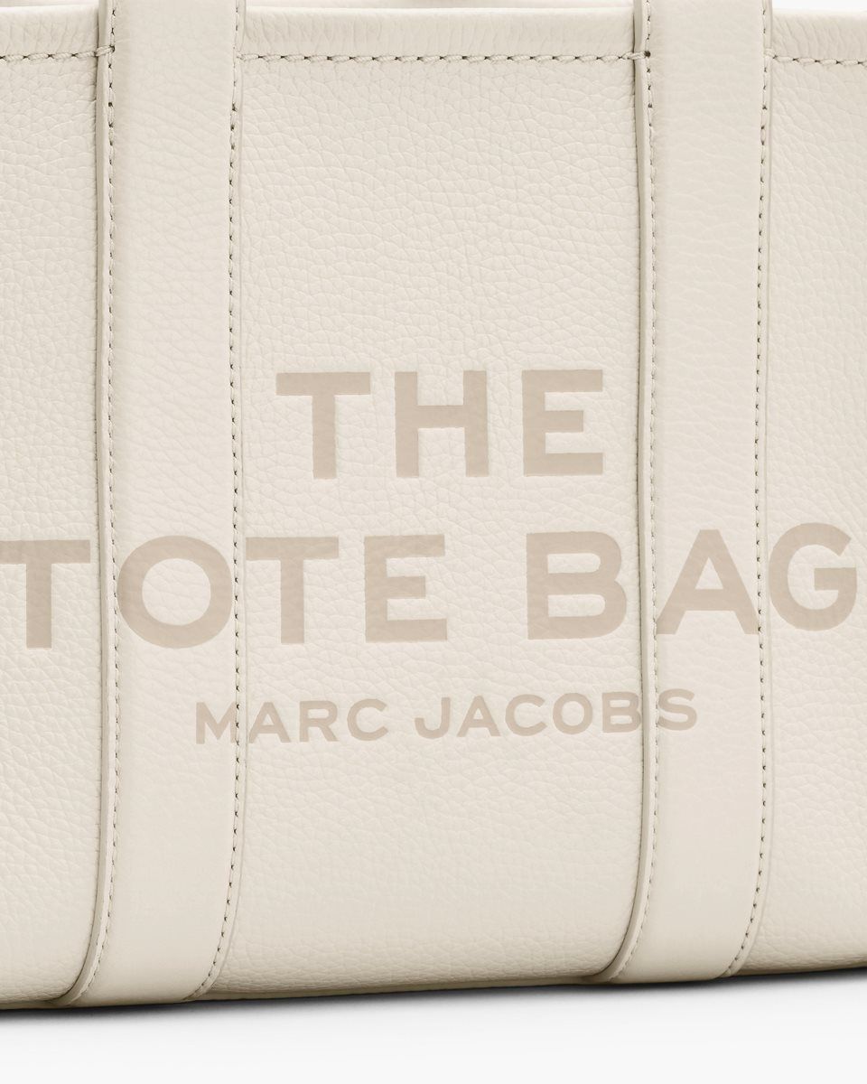 Marc Jacobs The Leather Small Tote Bag Silver | 70XTEKGIJ