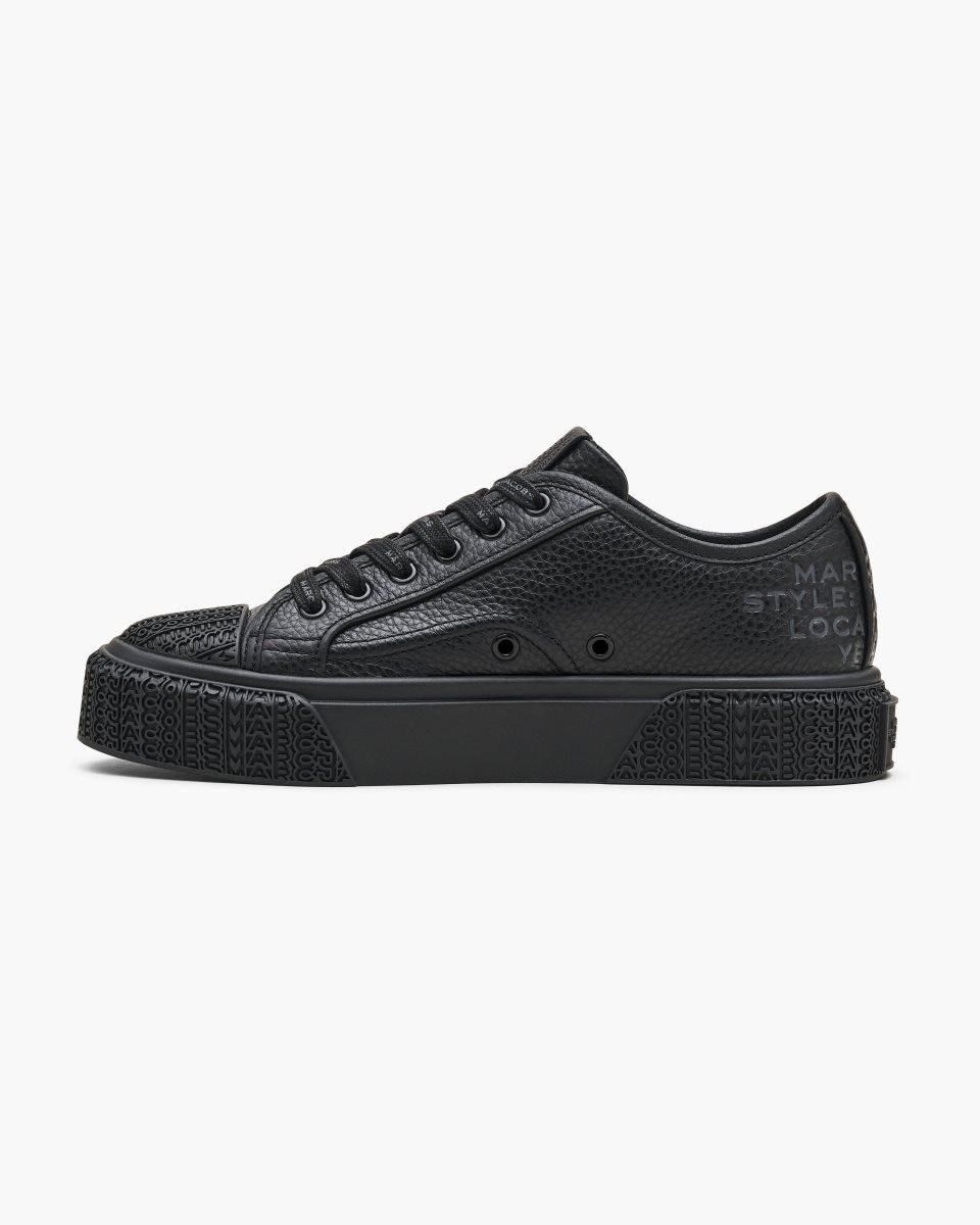 Marc Jacobs The Leather Sneaker Black | 92LKNQUGY