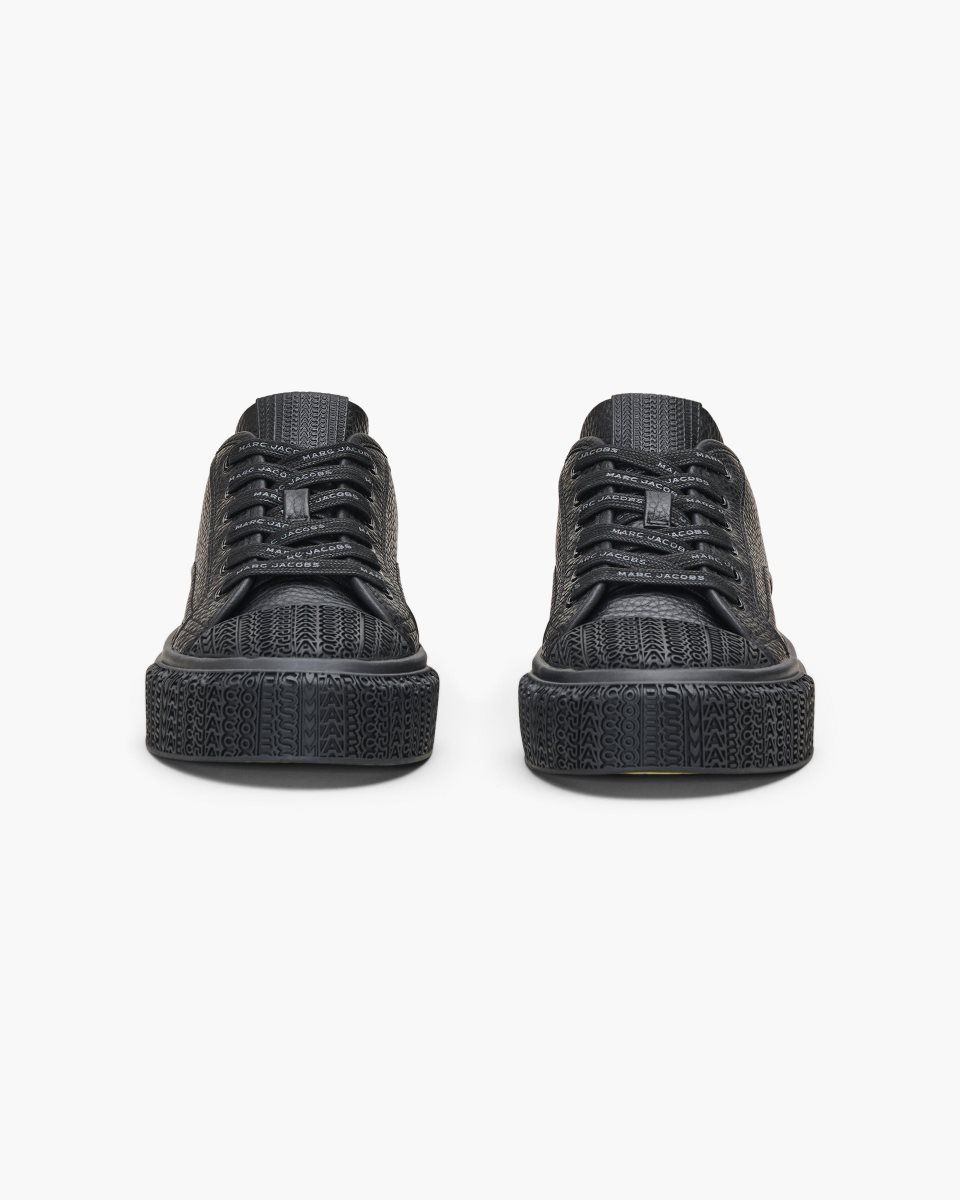 Marc Jacobs The Leather Sneaker Black | 92LKNQUGY