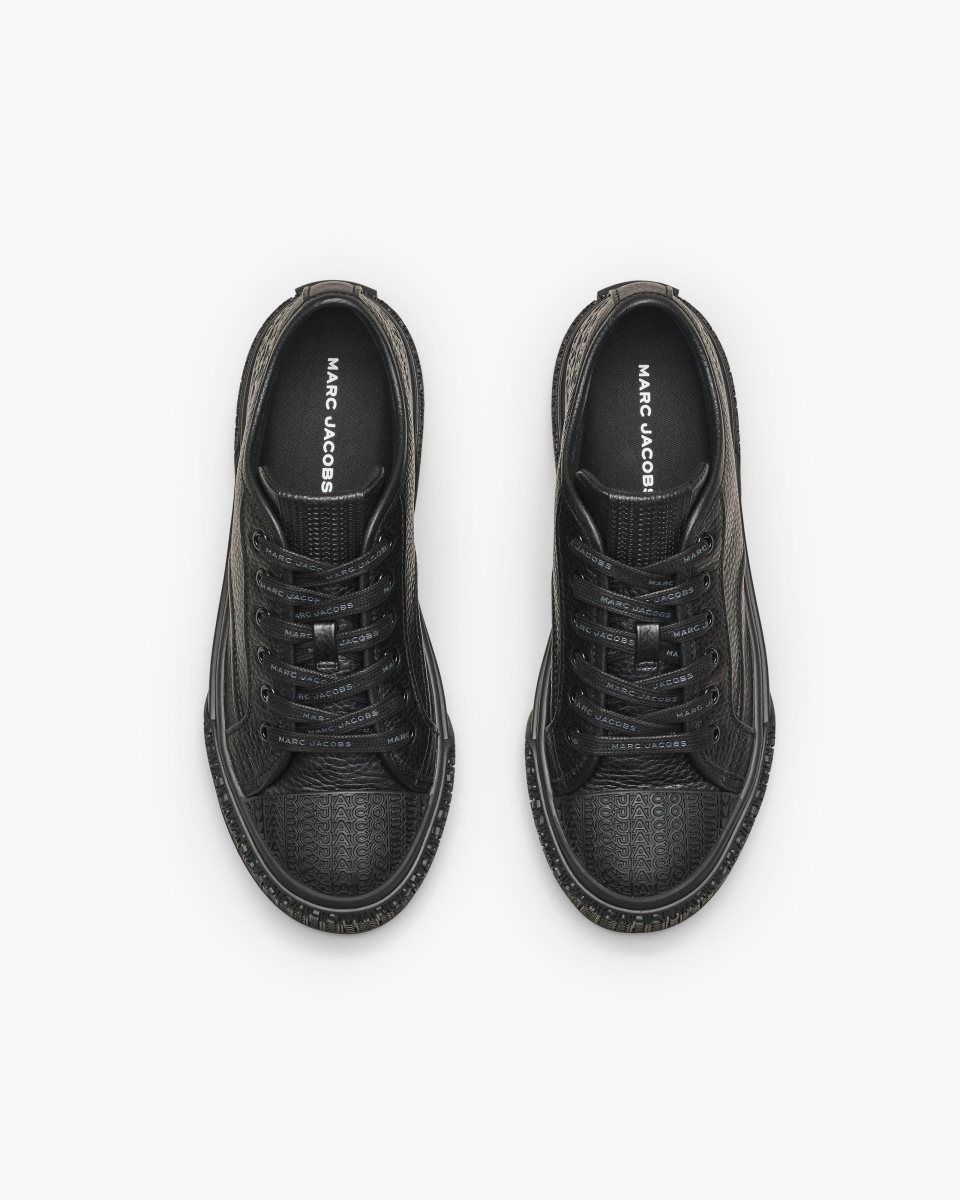 Marc Jacobs The Leather Sneaker Black | 92LKNQUGY