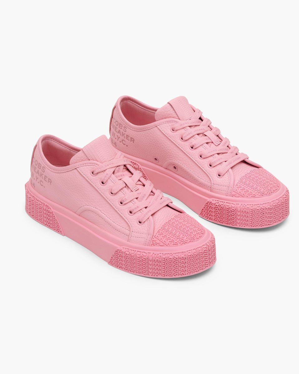 Marc Jacobs The Leather Sneaker Pink | 80JNPQEWM