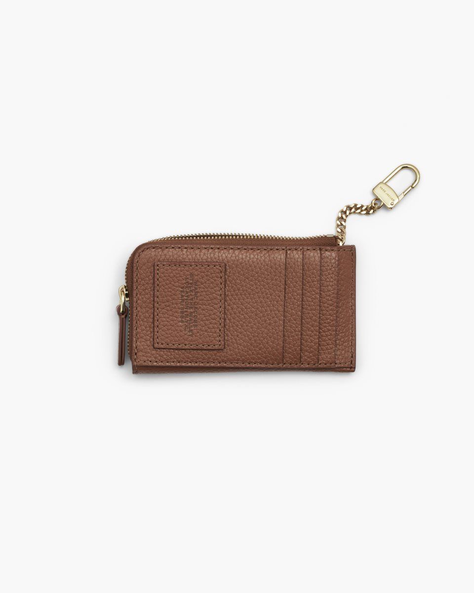 Marc Jacobs The Leather Top Zip Multi Wallet Argan Oil | 32TRDIJPB