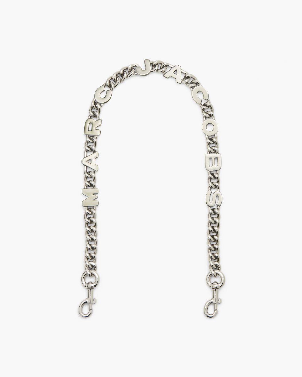 Marc Jacobs The Logo Chain Shoulder Strap Nickel | 04YRKPMJL