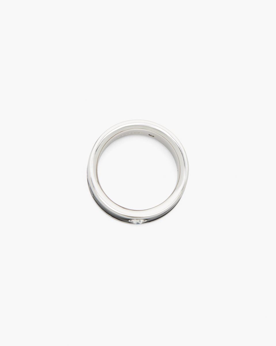 Marc Jacobs The Marc Jacobs Enamel Ring Silver / Black | 75RSWTAJN