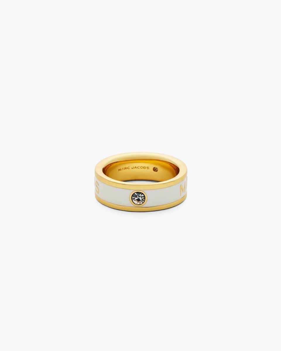 Marc Jacobs The Marc Jacobs Enamel Ring Gold / Cream | 26VCHPAUT