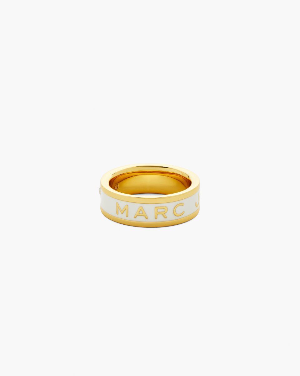 Marc Jacobs The Marc Jacobs Enamel Ring Gold / Cream | 26VCHPAUT