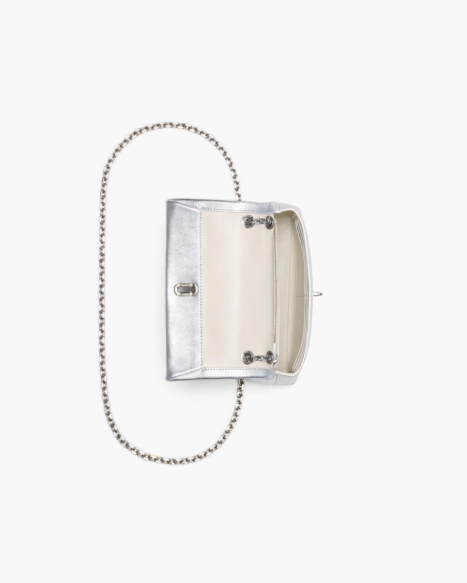 Marc Jacobs The Metallic Dual Chain Wallet Silver | 03BAGDIVU