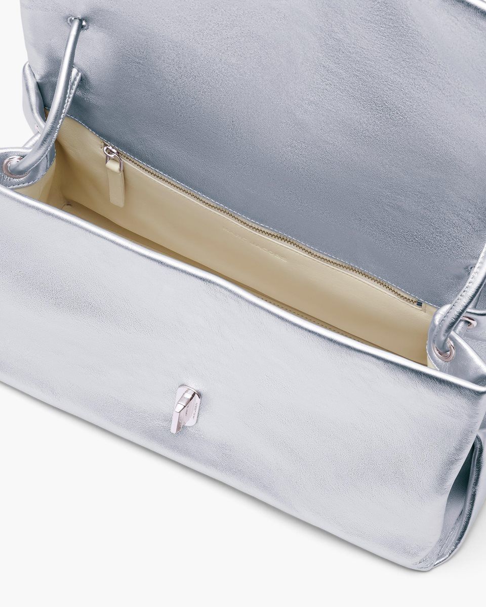 Marc Jacobs The Metallic Large Dual Bag Silver | 74PILAYVB