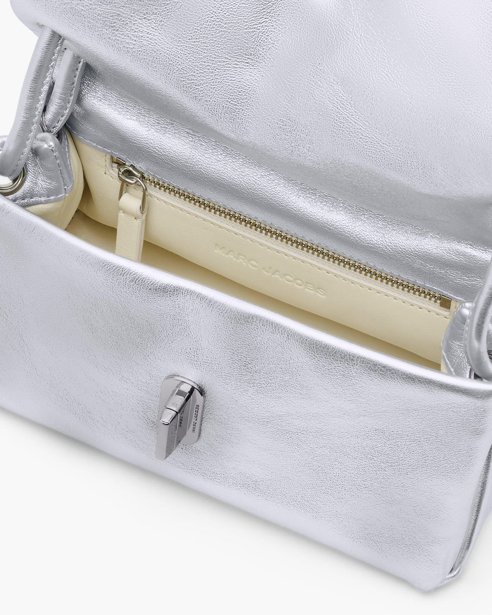 Marc Jacobs The Metallic Mini Dual Bag Silver | 37CKLBIHW