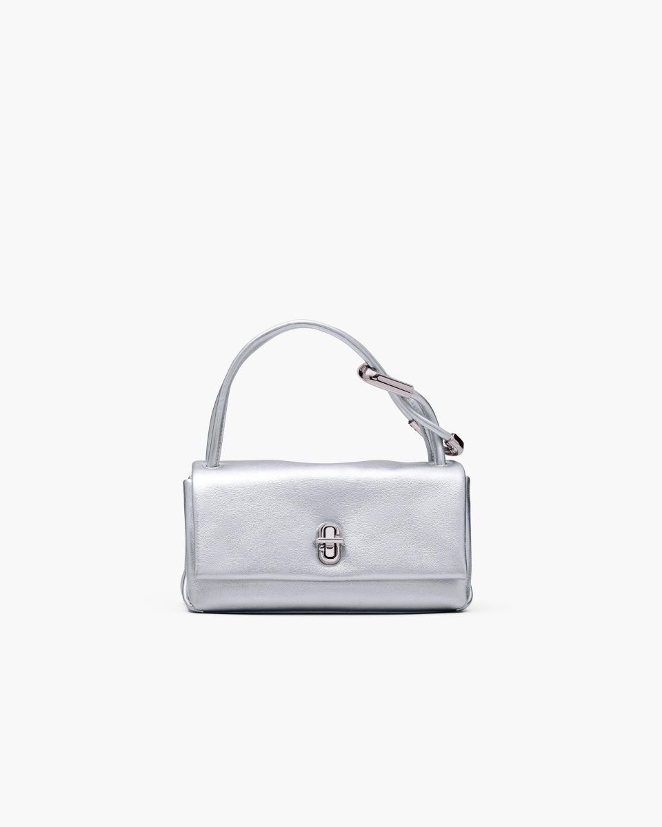 Marc Jacobs The Metallic Mini Dual Bag Silver | 37CKLBIHW