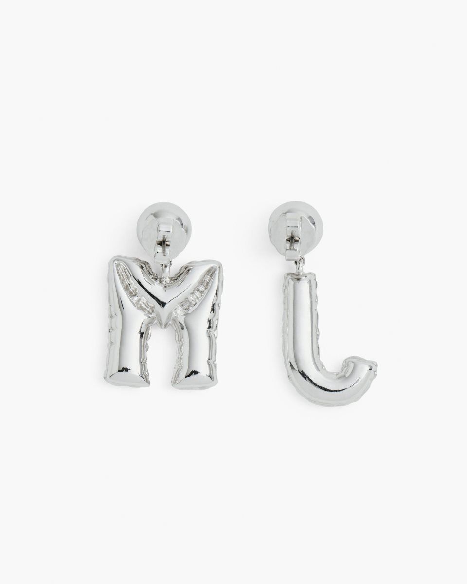 Marc Jacobs The Mj Balloon Earrings Silver | 39QDWZJMR