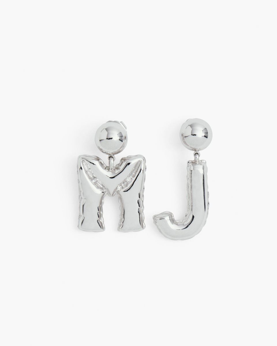 Marc Jacobs The Mj Balloon Earrings Silver | 39QDWZJMR