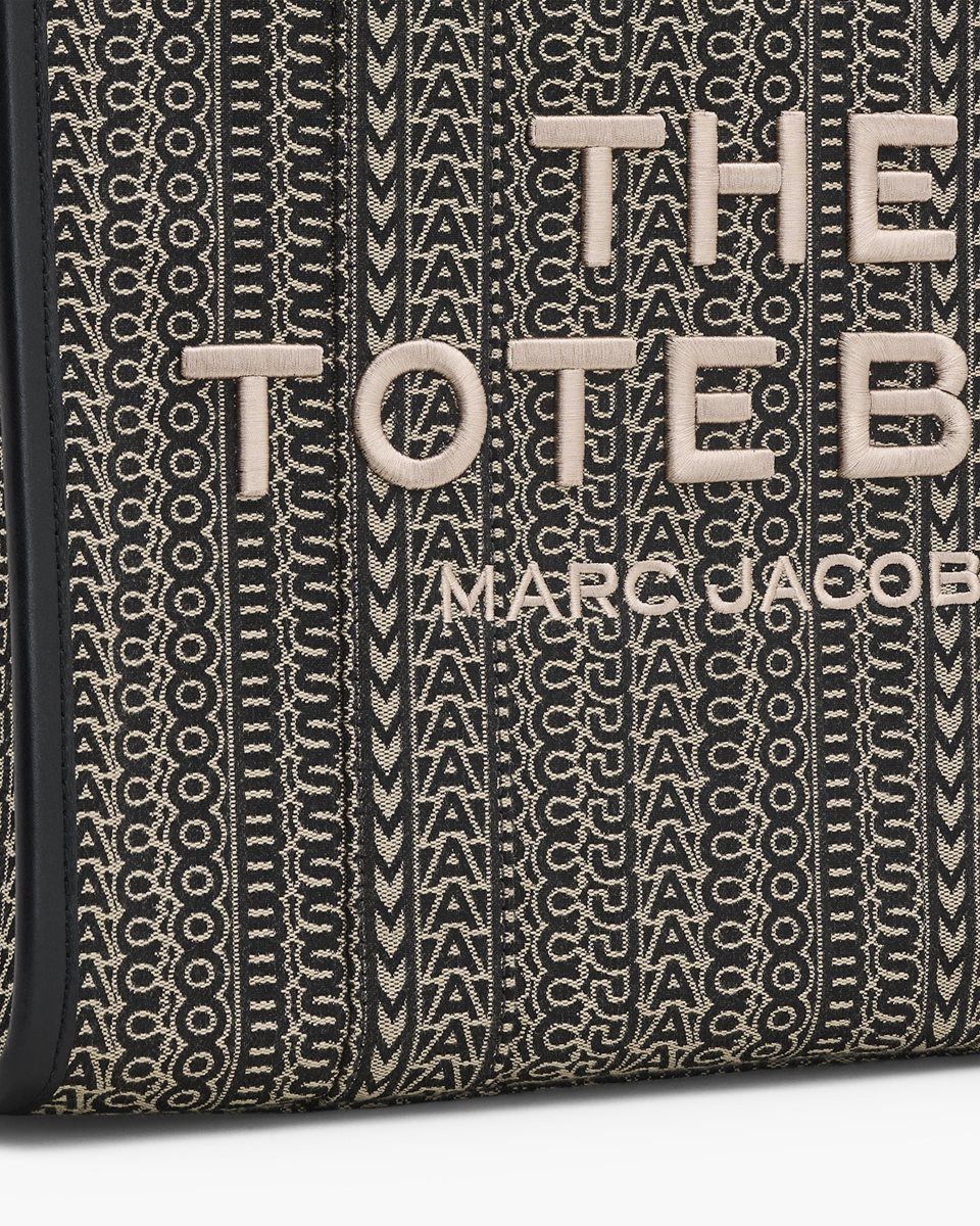 Marc Jacobs The Monogram Jacquard Large Tote Bag Beige Multicolor | 48GEKJBCM