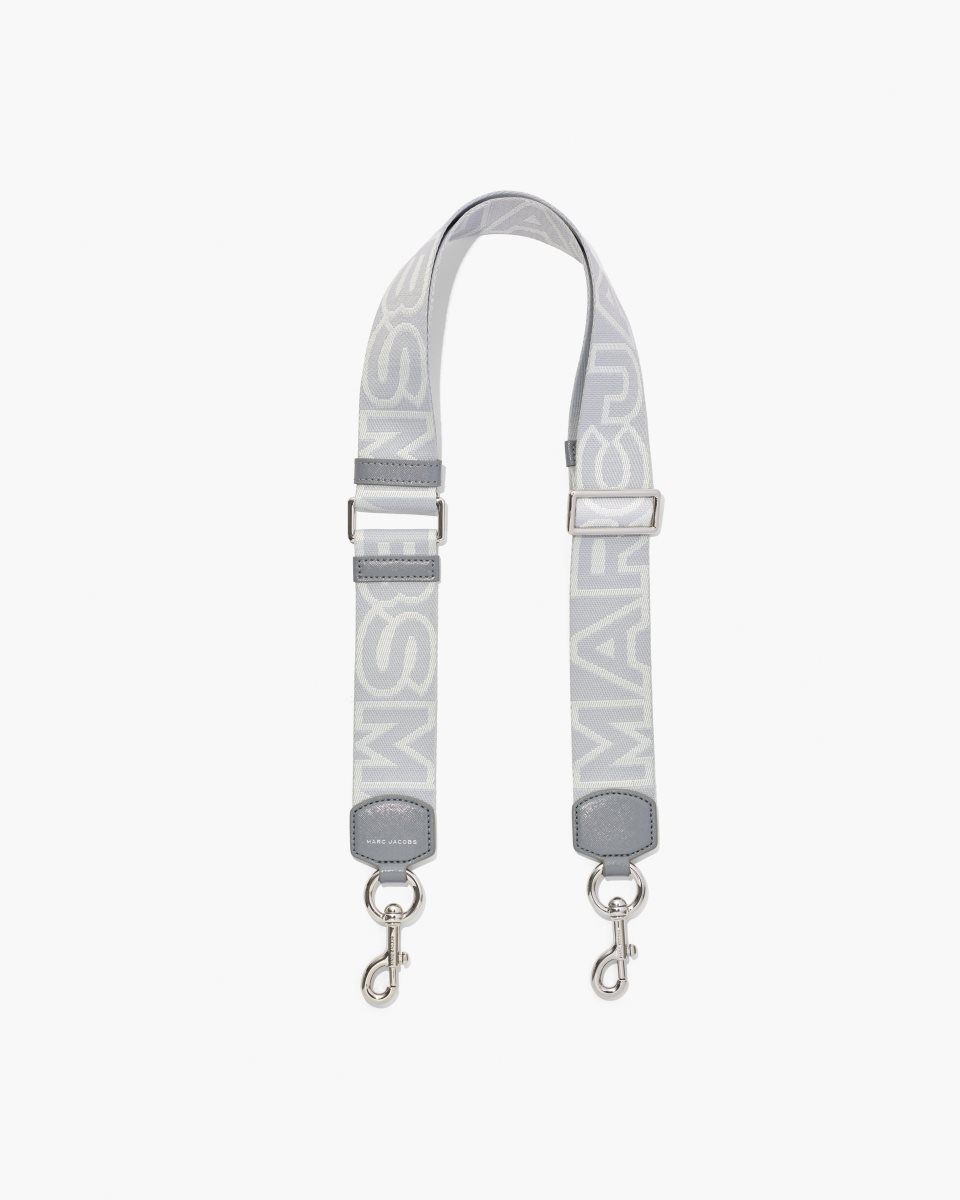 Marc Jacobs The Outline Logo Webbing Strap Grey Multicolor | 47FYQAHWT