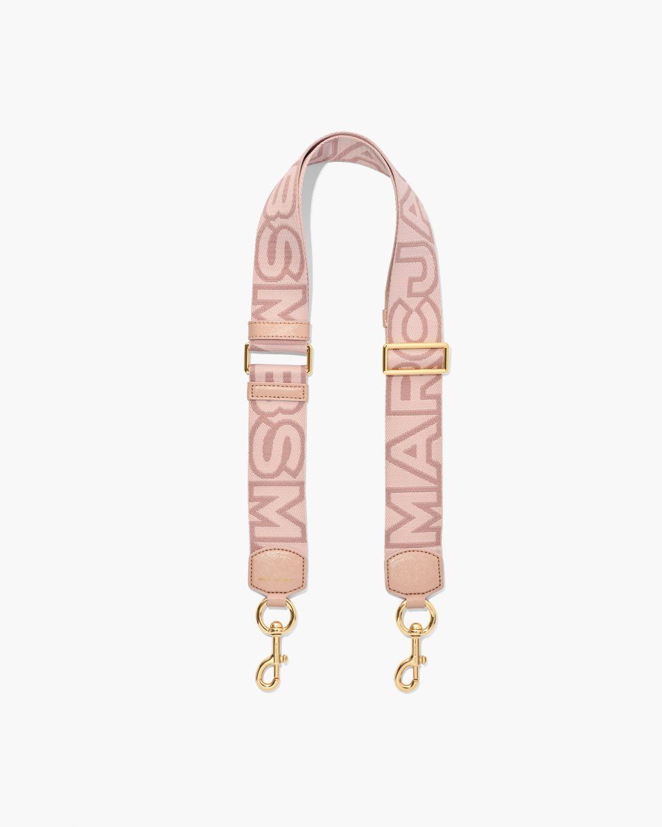 Marc Jacobs The Outline Logo Webbing Strap Rose Multicolor | 10QTGZFDO