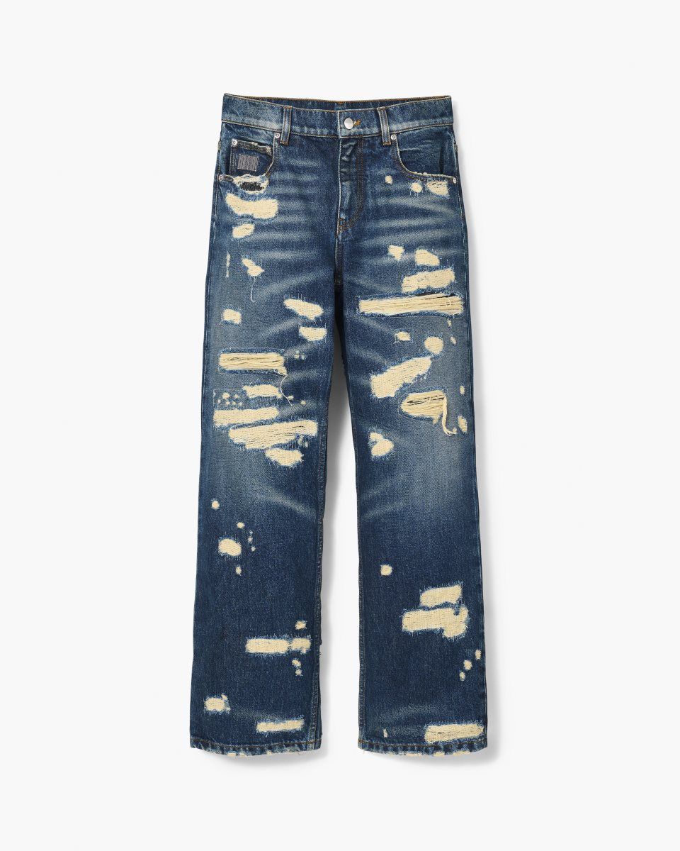 Marc Jacobs The Rip And Repair Straight Jean Indigo | 50ZQGBRCY