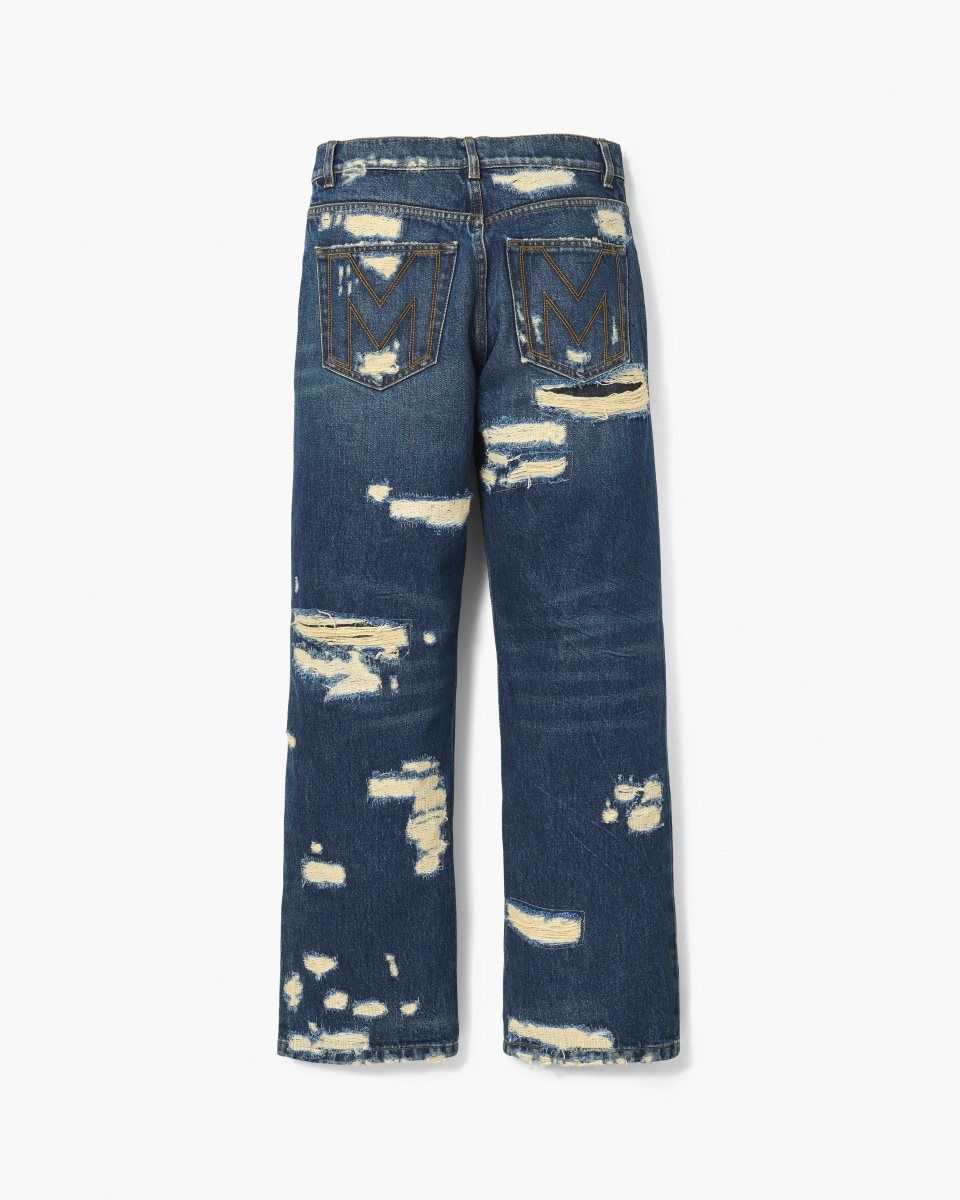 Marc Jacobs The Rip And Repair Straight Jean Indigo | 50ZQGBRCY