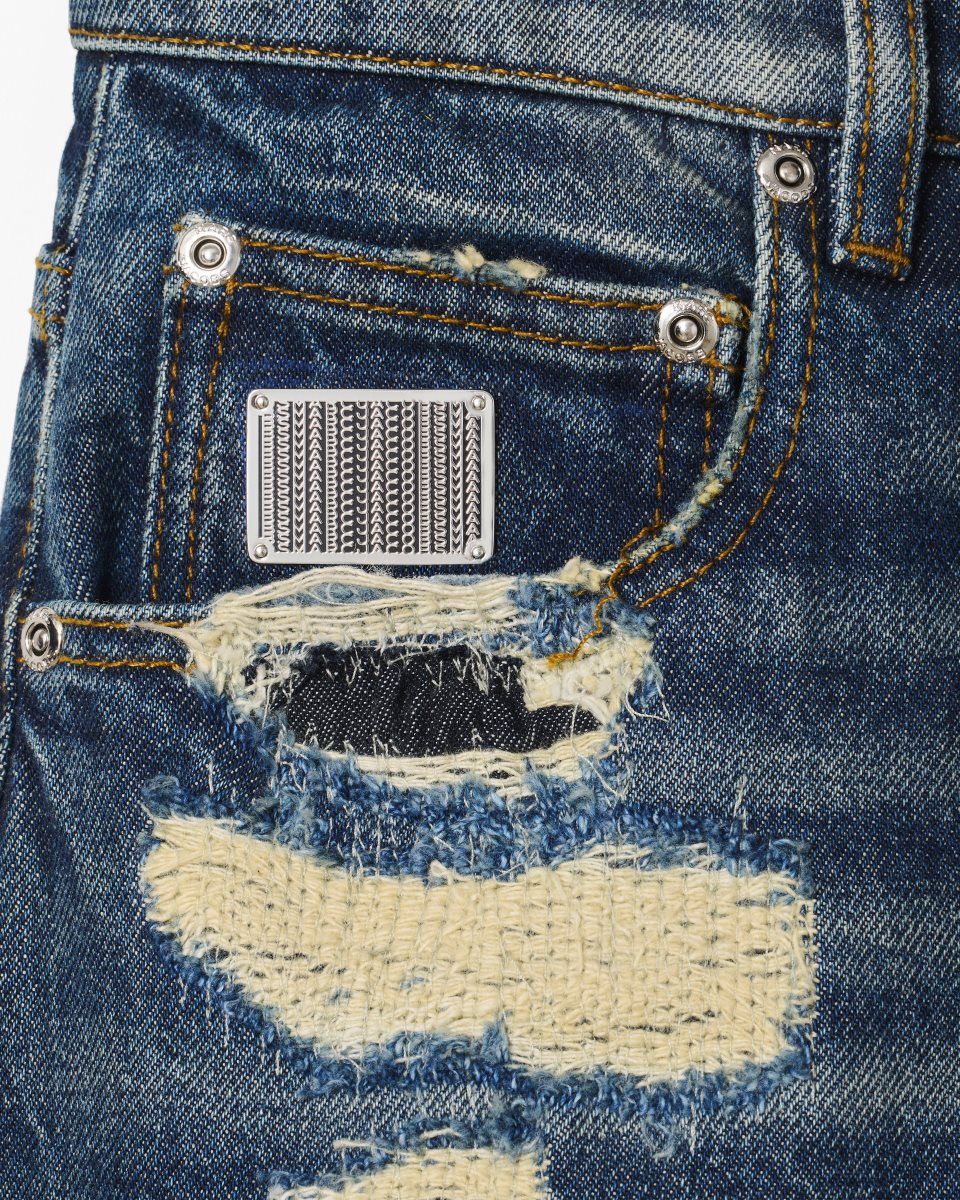 Marc Jacobs The Rip And Repair Straight Jean Indigo | 50ZQGBRCY