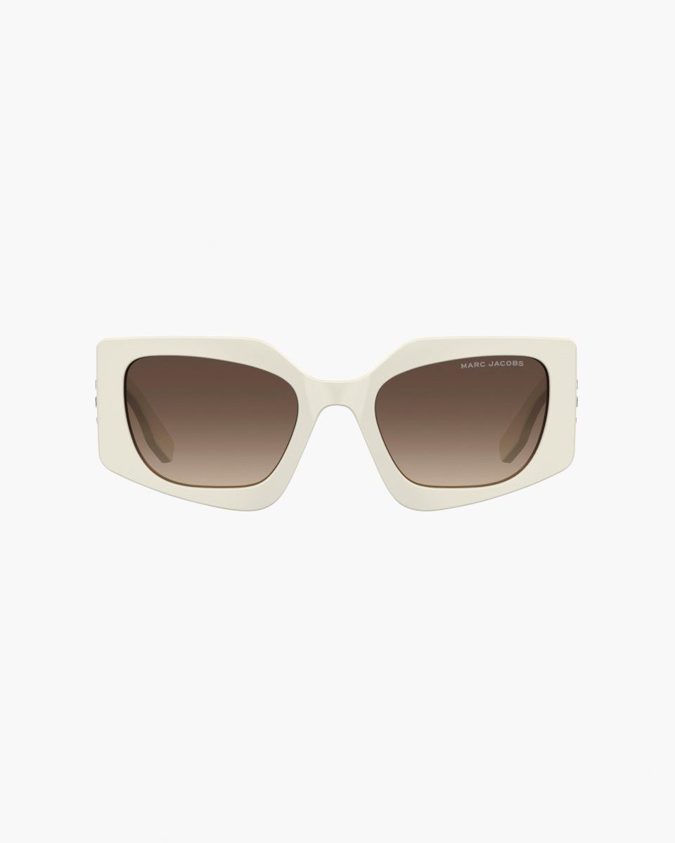 Marc Jacobs The Square Cat Eye Sunglasses White | 72DCPWJTY