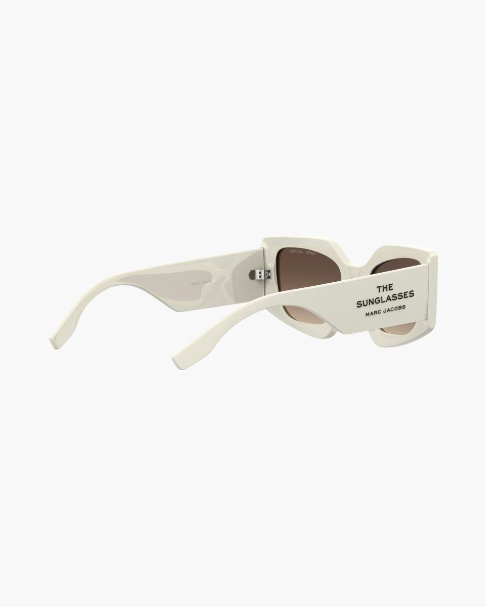 Marc Jacobs The Square Cat Eye Sunglasses White | 72DCPWJTY