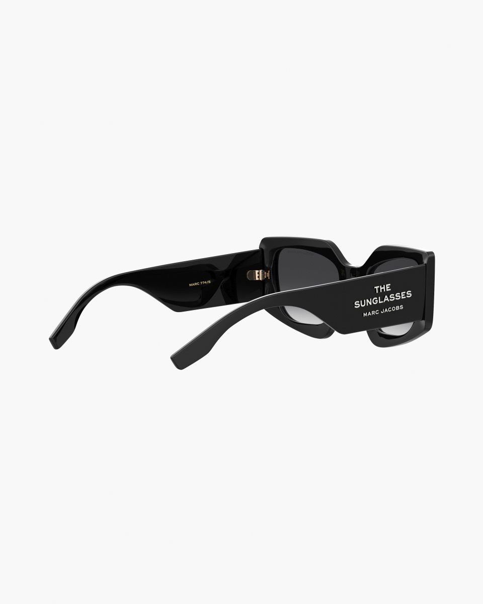 Marc Jacobs The Square Cat Eye Sunglasses Black | 59KMVIWJU