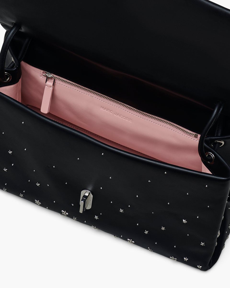 Marc Jacobs The Star-Studded Leather Large Dual Bag Black | 42NVMJIKR