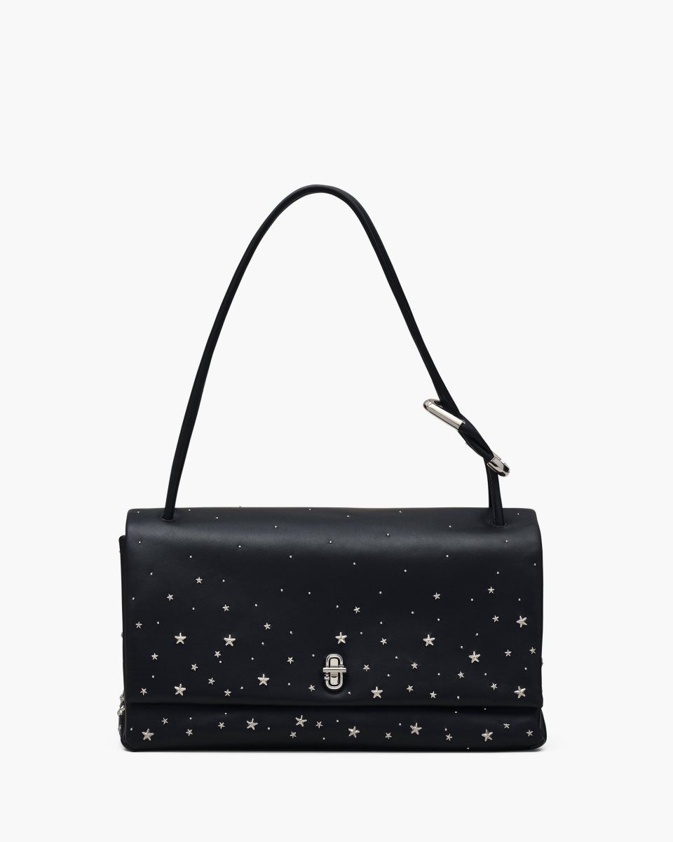 Marc Jacobs The Star-Studded Leather Large Dual Bag Black | 42NVMJIKR