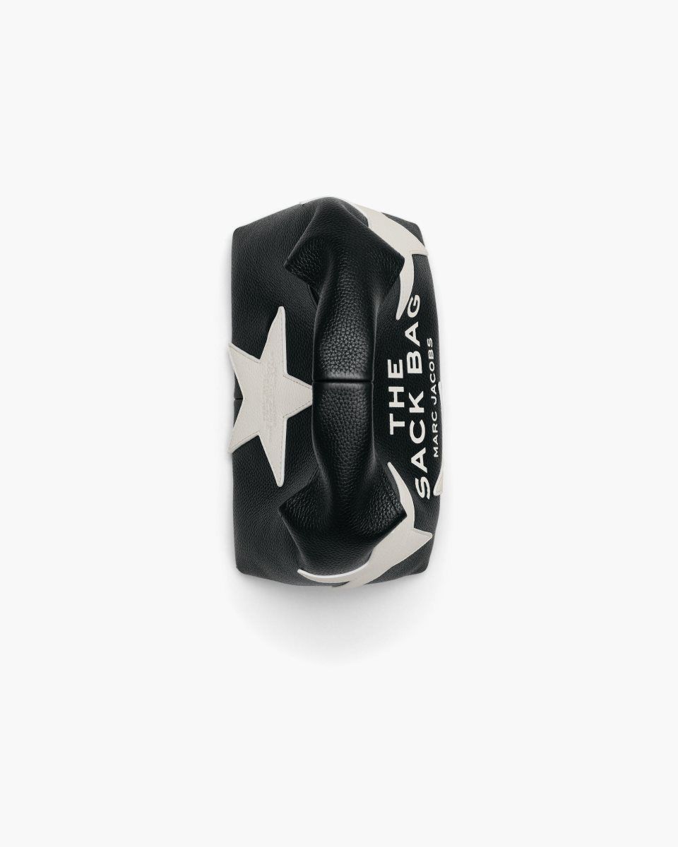 Marc Jacobs The Star Patchwork Leather Mini Sack Bag Black / White | 95QFHVBKE