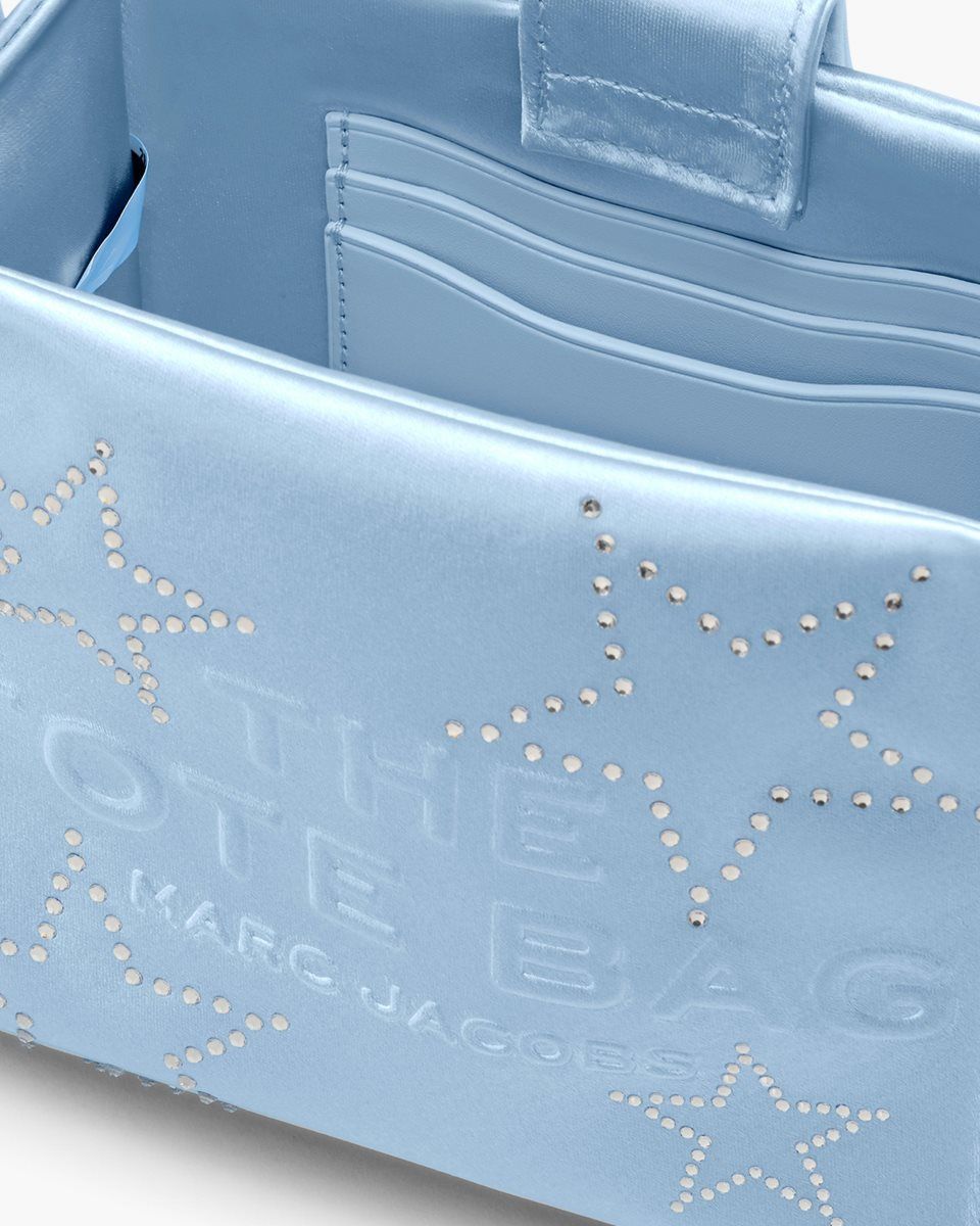 Marc Jacobs The Star Satin Mini Tote Bag Blue | 14BXQYKZT