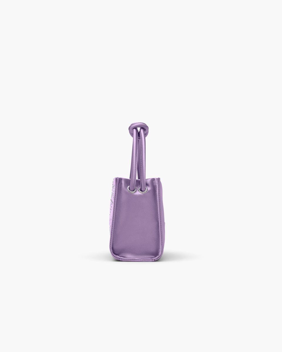 Marc Jacobs The Star Satin Mini Tote Bag Purple | 02SBWGXFJ