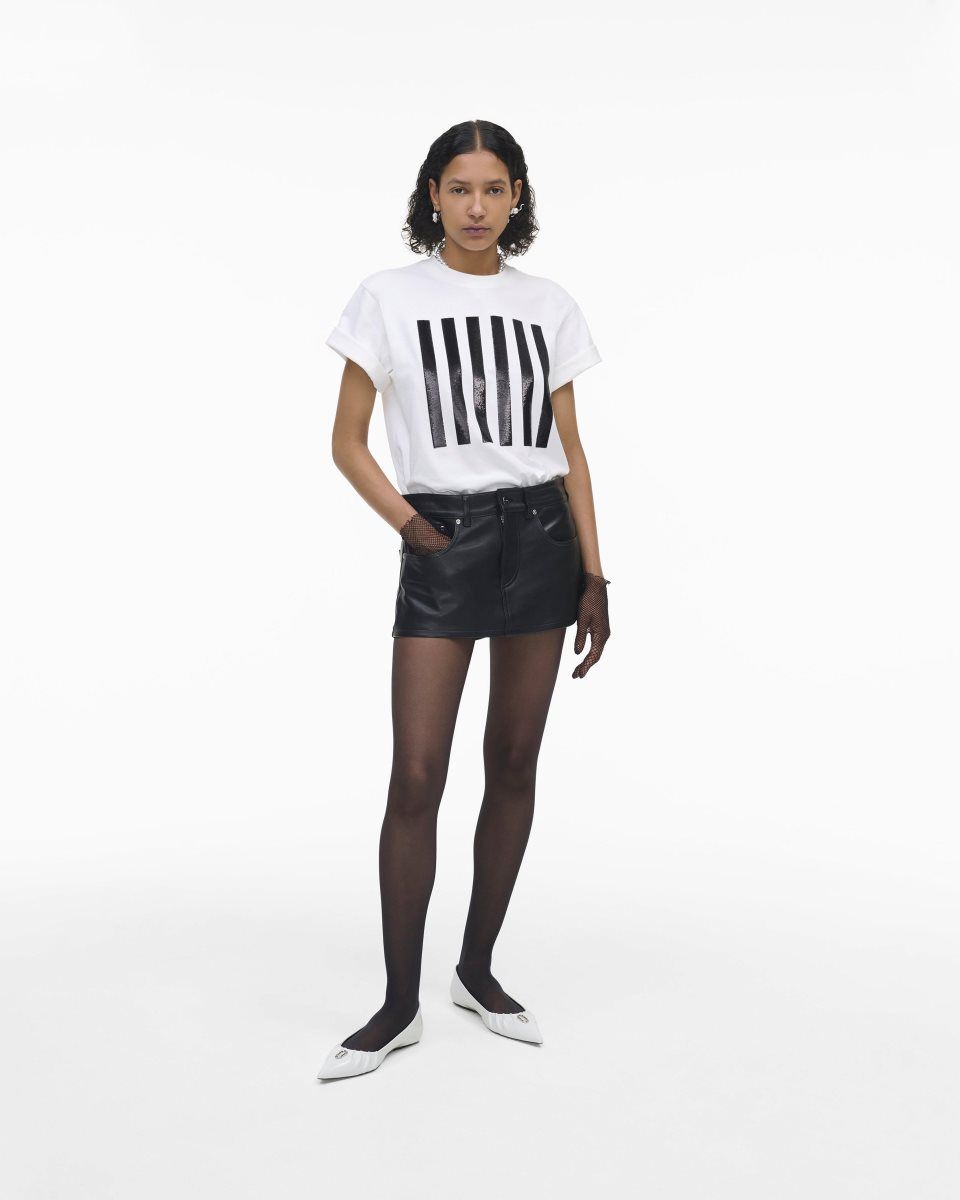 Marc Jacobs The Stripe Box Tee White | 70YQTCEJI