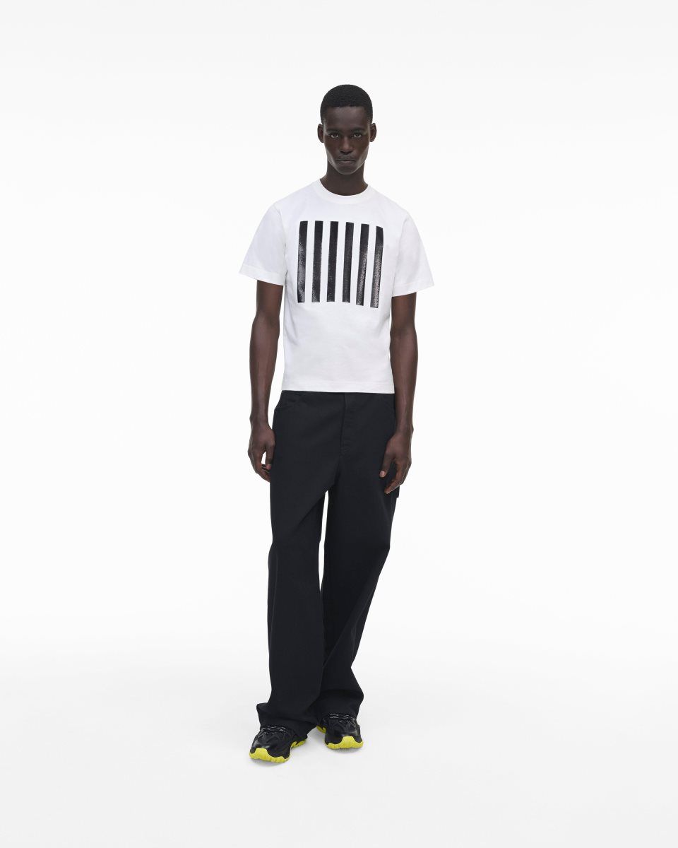 Marc Jacobs The Stripe Box Tee White | 70YQTCEJI