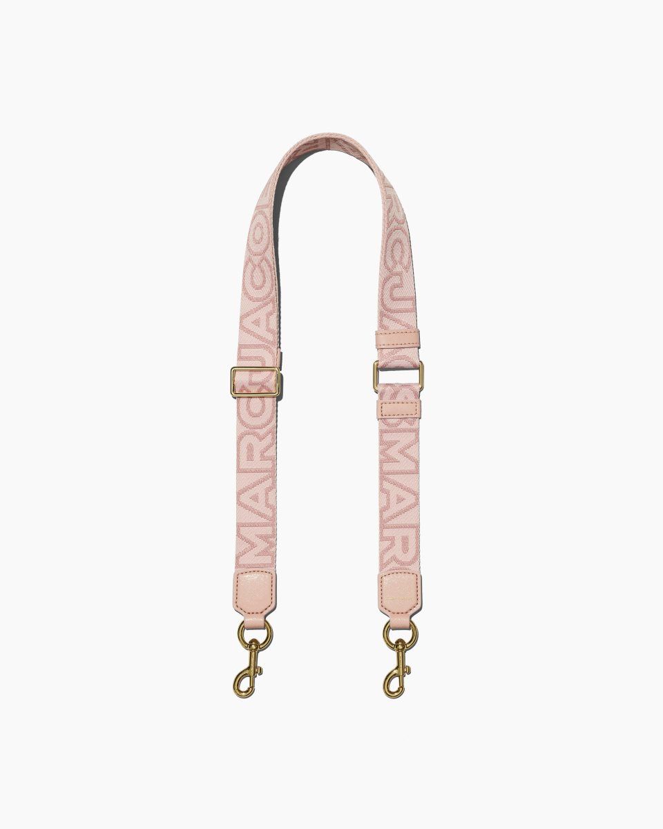 Marc Jacobs The Thin Outline Logo Webbing Strap Rose Multicolor | 45ACEBVOZ