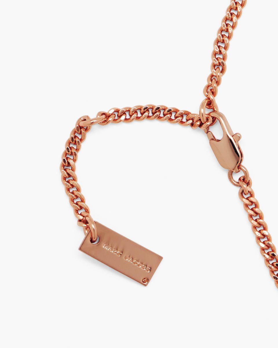 Marc Jacobs The Tote Bag Necklace Rose Gold | 92KDOLTWV