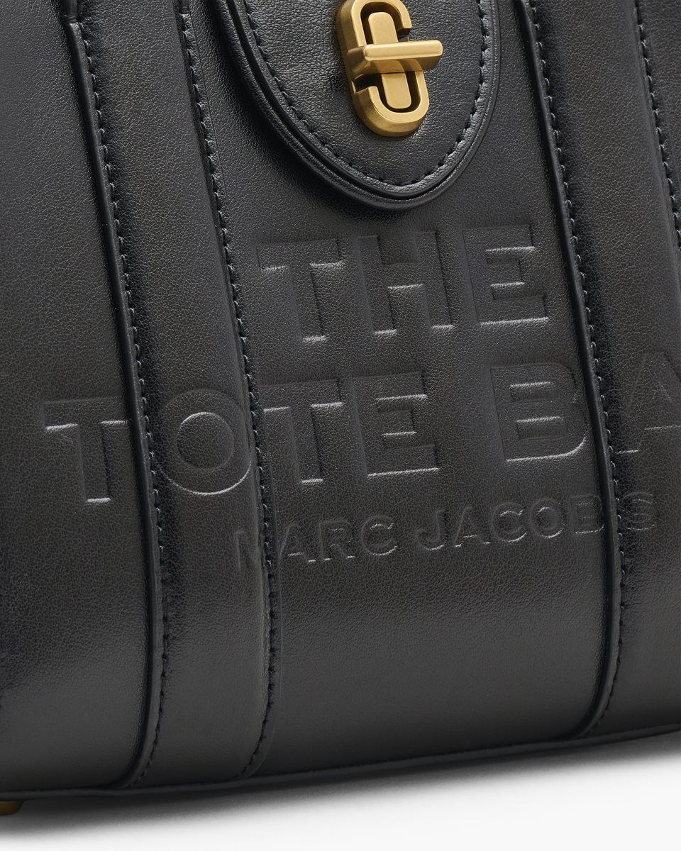 Marc Jacobs The Turnlock Crossbody Tote Bag Black | 96EMDRIHY