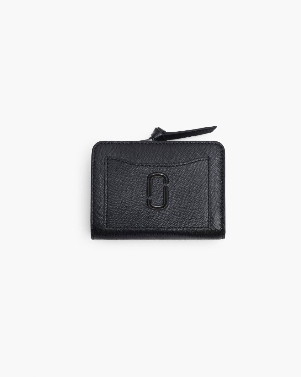 Marc Jacobs The Utility Snapshot DTM Mini Compact Wallet Black | 67KAMSVCD