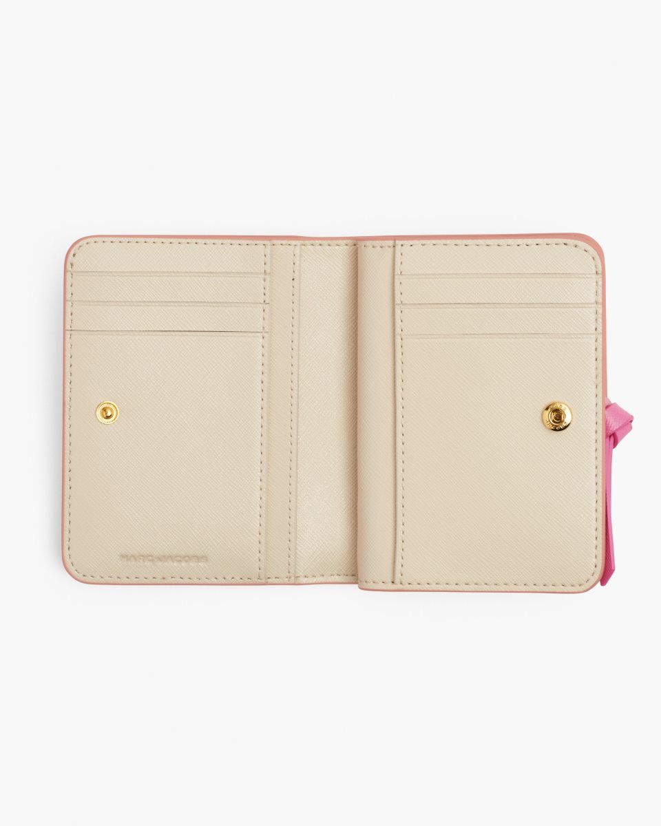 Marc Jacobs The Utility Snapshot Mini Compact Wallet Rose Multicolor | 04JMCWNGR