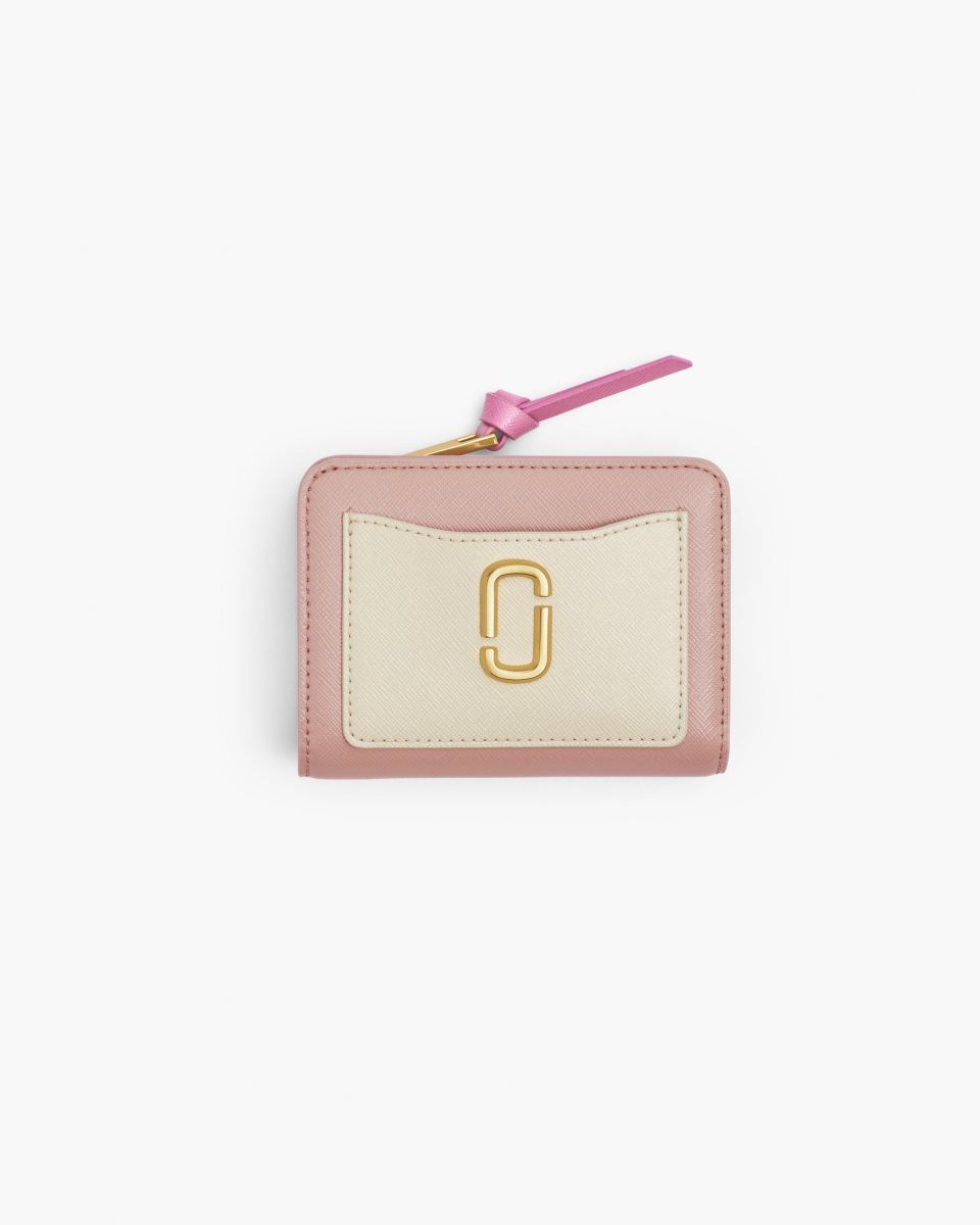 Marc Jacobs The Utility Snapshot Mini Compact Wallet Rose Multicolor | 04JMCWNGR