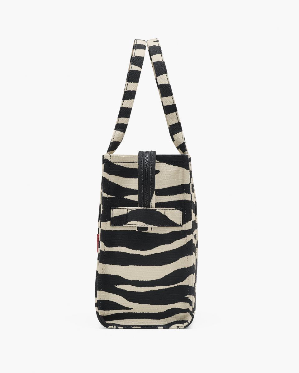 Marc Jacobs The Zebra Canvas Large Tote Bag Black / White | 21VIGZEDF