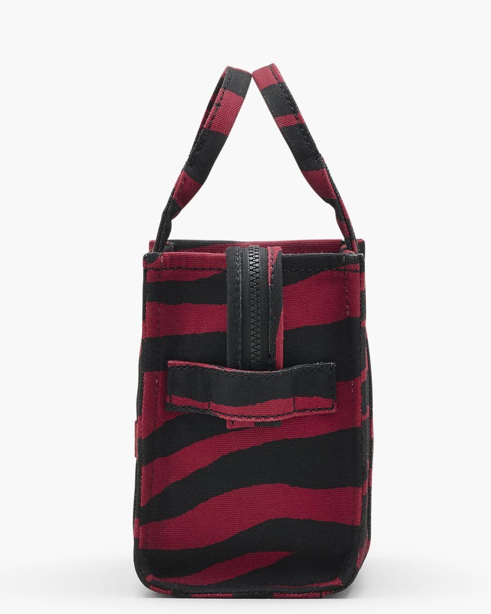 Marc Jacobs The Zebra Canvas Small Tote Bag Black | 14GMHUJZD