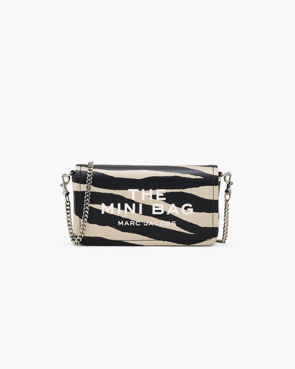 Marc Jacobs The Zebra Leather Chain Mini Bag Black / White | 27ARKBVUN